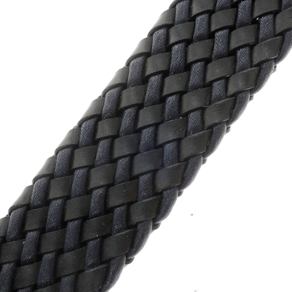 [Used] ORCIANI Leather Mesh Belt, Dark Navy [90] [Condition Rank B] ​​[Men&