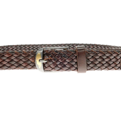 [Used] Carlo Del Monte Leather Mesh Belt Brown [95-38] [Condition Rank C] [Men&