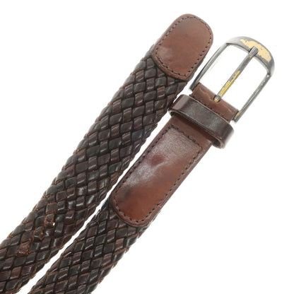 [Used] Carlo Del Monte Leather Mesh Belt Brown [95-38] [Condition Rank C] [Men&