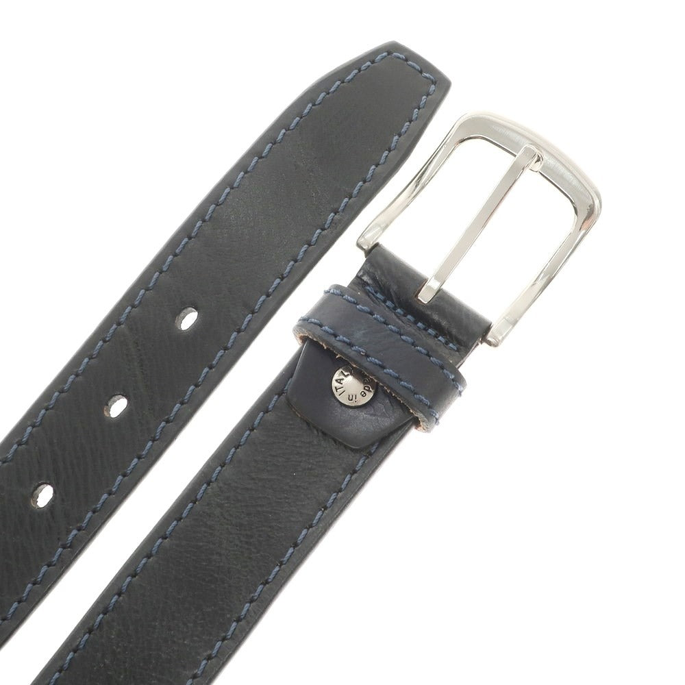 [Used] Cantarelli Leather Belt, Dark Navy [95] [Condition Rank B] ​​[Men&