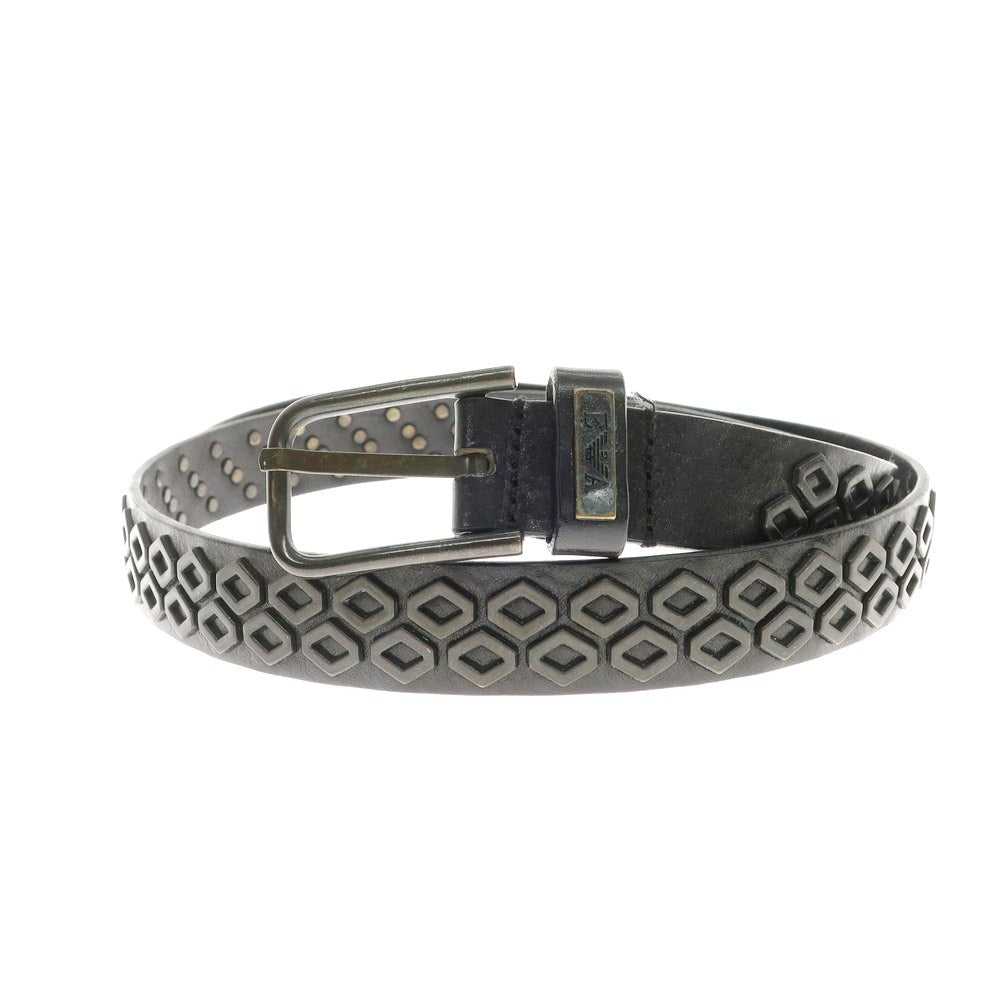 [Used] Emporio Armani EMPORIO ARMANI Leather Studded Belt Black [52] [Condition Rank C] [Men&