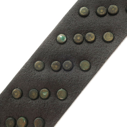 [Used] Emporio Armani EMPORIO ARMANI Leather Studded Belt Black [52] [Condition Rank C] [Men&