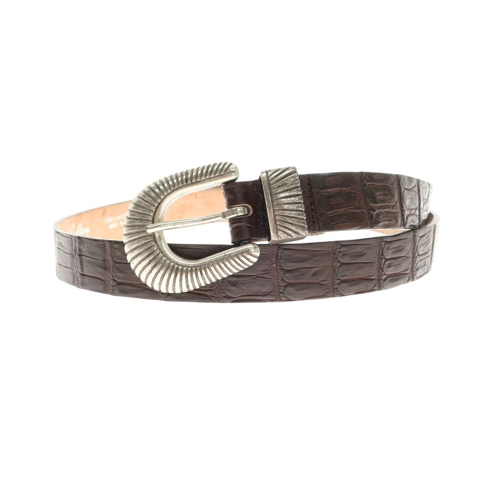 [Used] WILLIAM International Gallery BEAMS special order crocodile leather belt brown [36] [Condition rank B] ​​[Men&