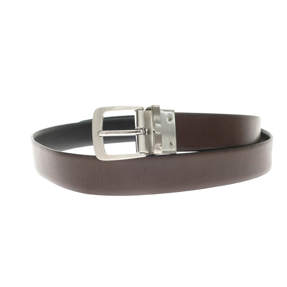 [Used] Calvin Klein reversible leather belt, brown x black [Condition: C] [Men&