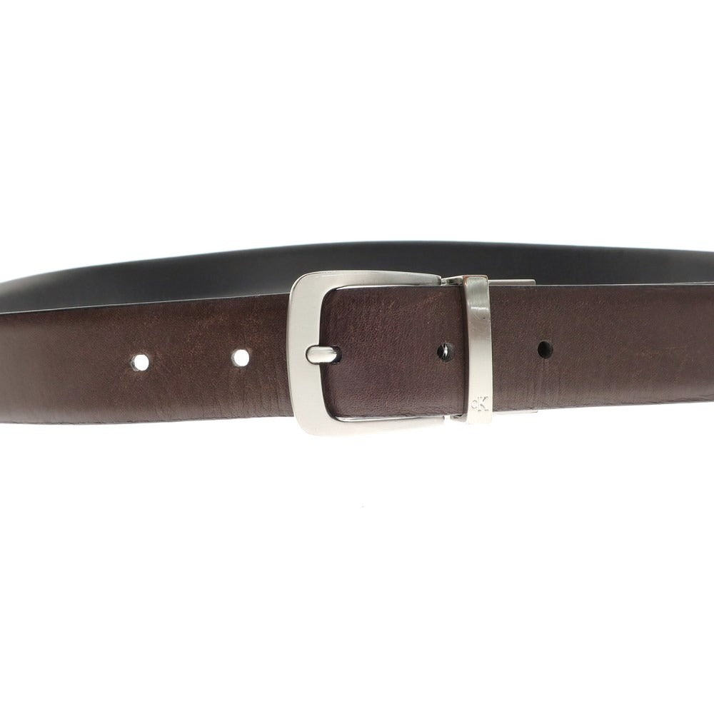 [Used] Calvin Klein reversible leather belt, brown x black [Condition: C] [Men&