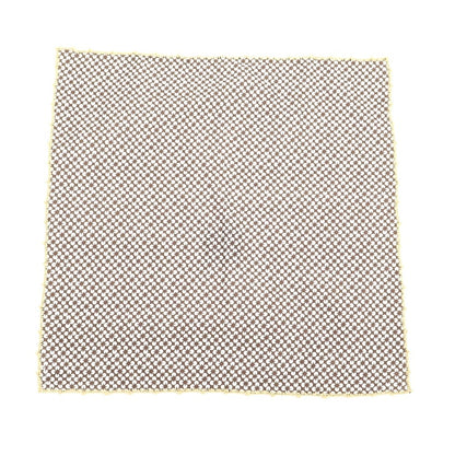 [Used] Giovanni Inglese Cotton Pocket Square Brown x White [Condition Rank A] [Men&