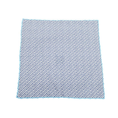 [Used] Giovanni Inglese Cotton Pocket Square Navy x White [Condition Rank A] [Men&