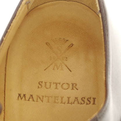 [Used] SUTOR MANTELLASSI Leather Plain Toe Dress Shoes Dark Brown [6] [Condition Rank B] ​​[Men&