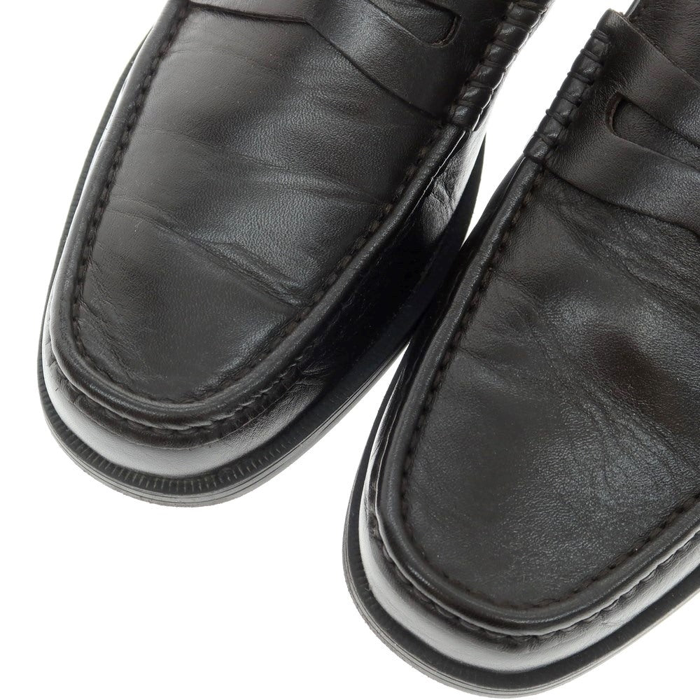 [Used] A.Testoni Leather Moccasin Coin Loafer Dark Brown [5 1/2] [Condition Rank B] ​​[Men&