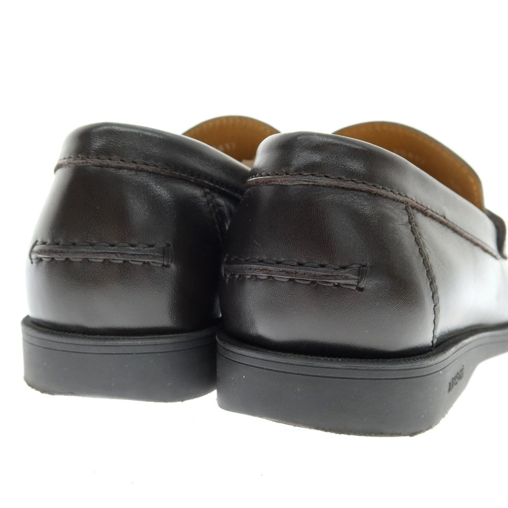 [Used] A.Testoni Leather Moccasin Coin Loafer Dark Brown [5 1/2] [Condition Rank B] ​​[Men&