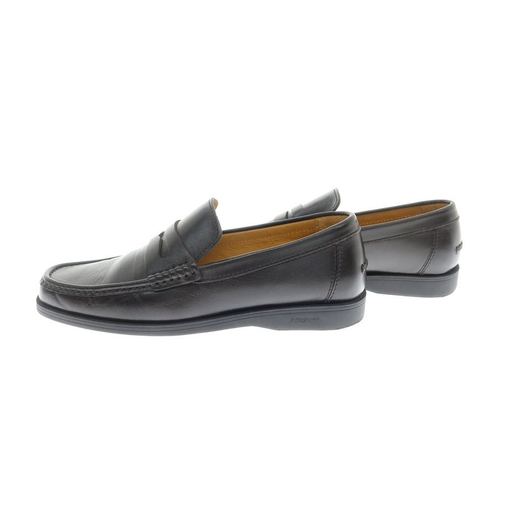 [Used] A.Testoni Leather Moccasin Coin Loafer Dark Brown [5 1/2] [Condition Rank B] ​​[Men&