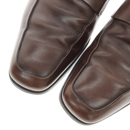 [Used] PRADA Leather Coin Loafers Brown [5 1/2] [Condition Rank C] [Men&