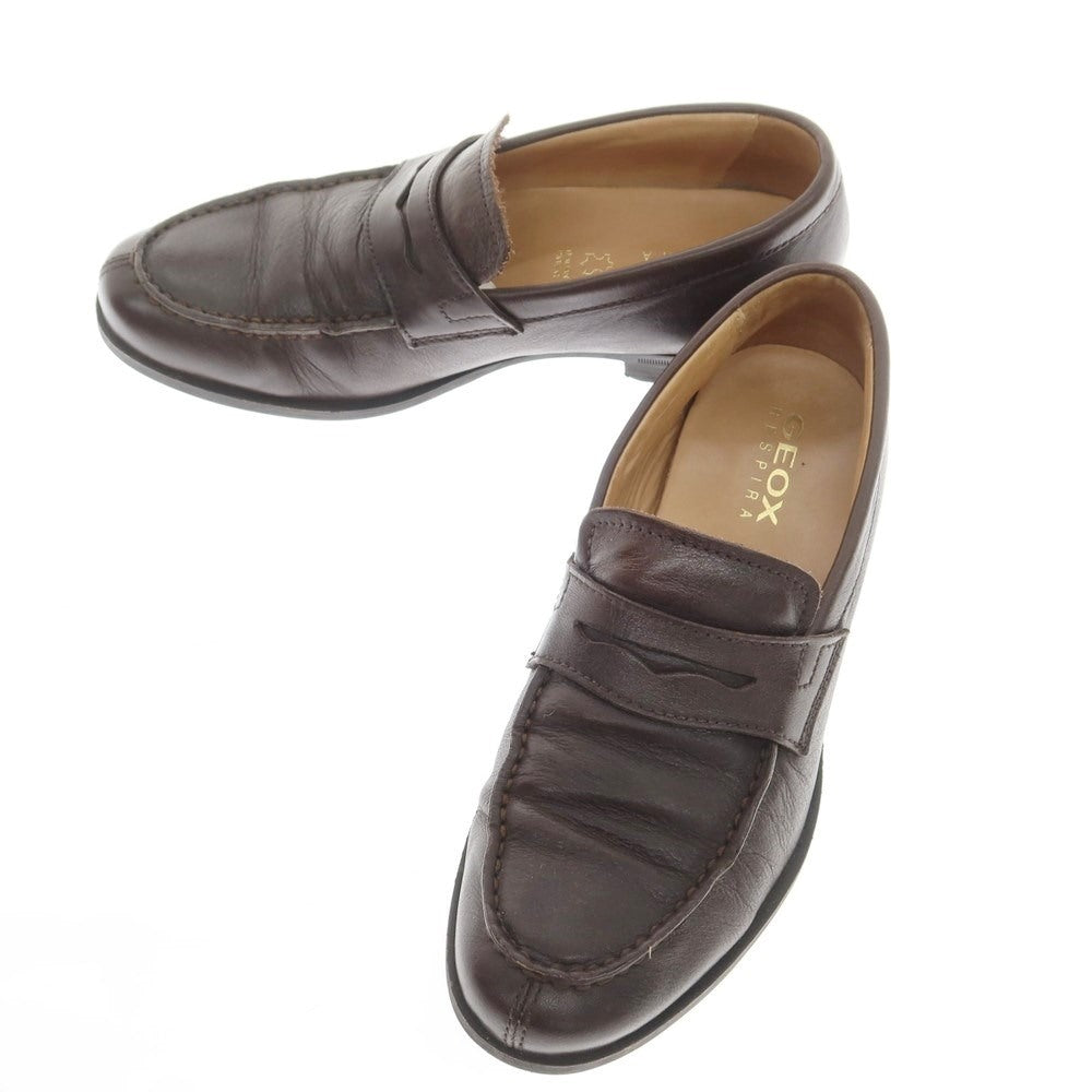 [Used] GEOX Leather Coin Loafers Dark Brown [39] [Condition Rank B] ​​[Men&