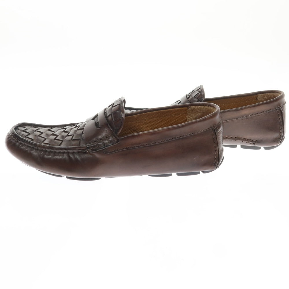 [Used] Giotto Firenze GIOTTO FIRENZE Intrecciato Leather Coin Loafers Brown [39] [Condition Rank B] ​​[Men&