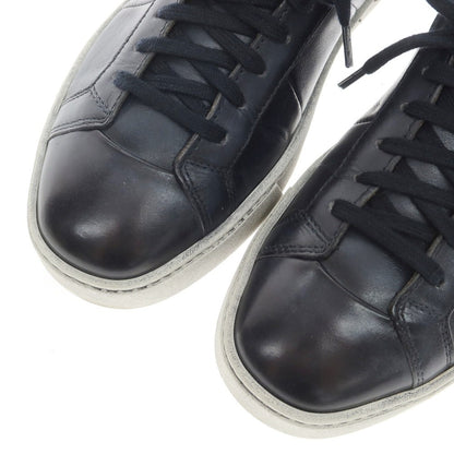 [Used] Santoni Stained Leather Low-Cut Sneakers Navy [5 1/2] [Condition Rank B] ​​[Men&