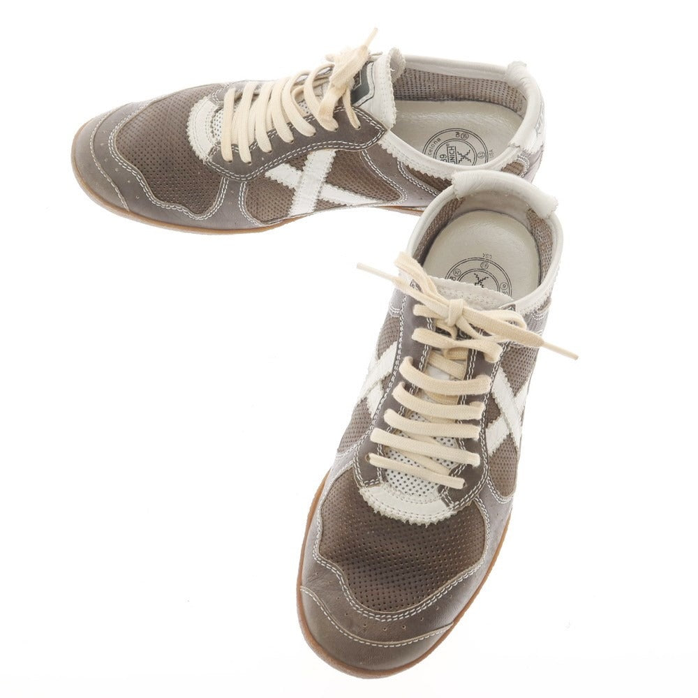 [Used] Munich Perforated Leather Sneakers Khaki Brown [39] [Condition Rank B] ​​[Men&