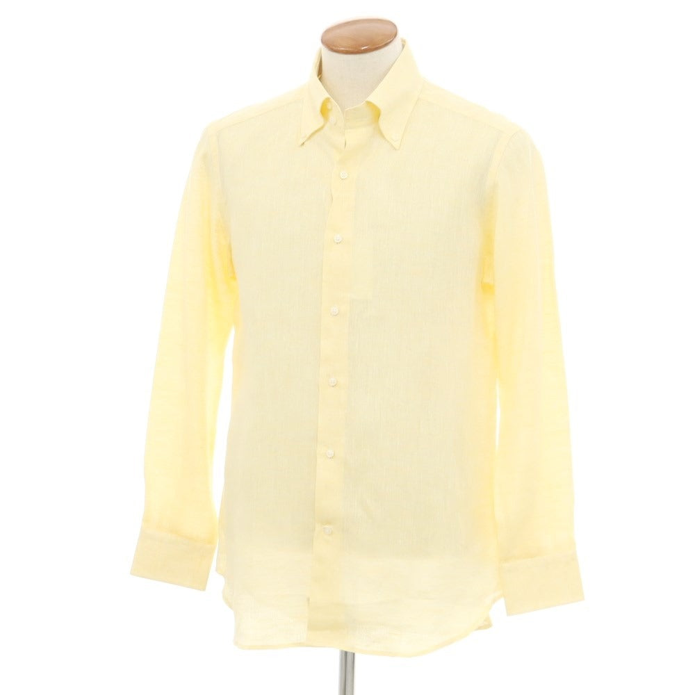 [Used] Quid QJD Linen Button-down Casual Shirt Yellow [40] [Condition Rank B] ​​[Men&