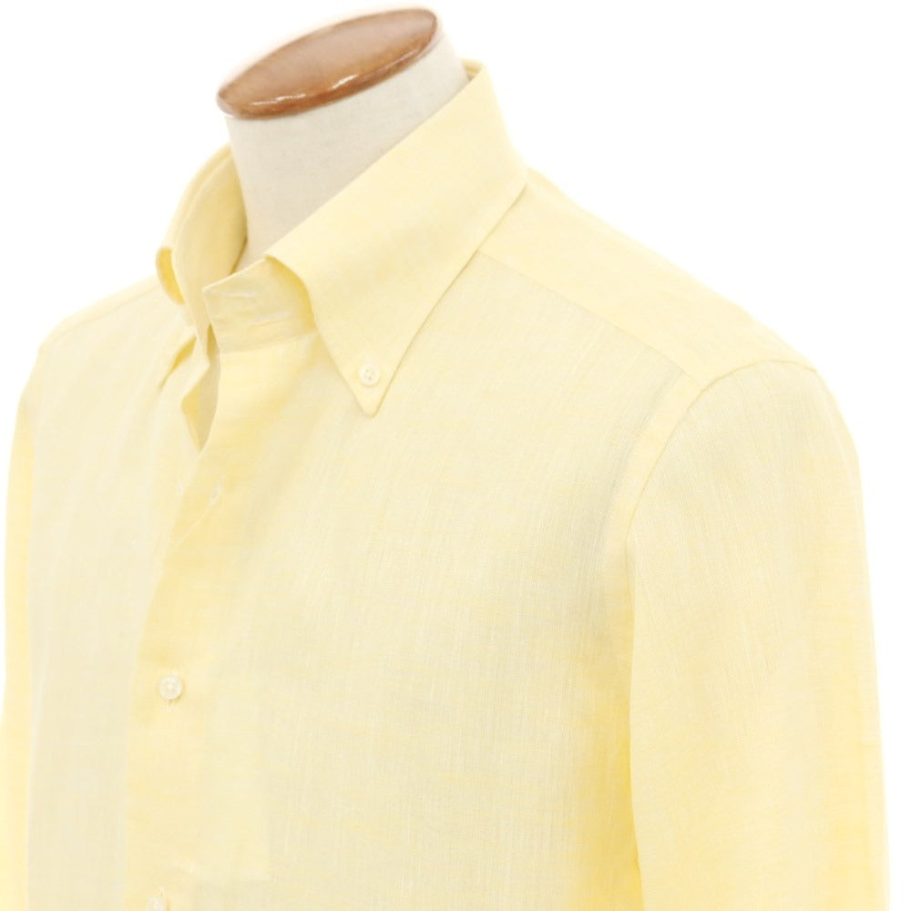 [Used] Quid QJD Linen Button-down Casual Shirt Yellow [40] [Condition Rank B] ​​[Men&