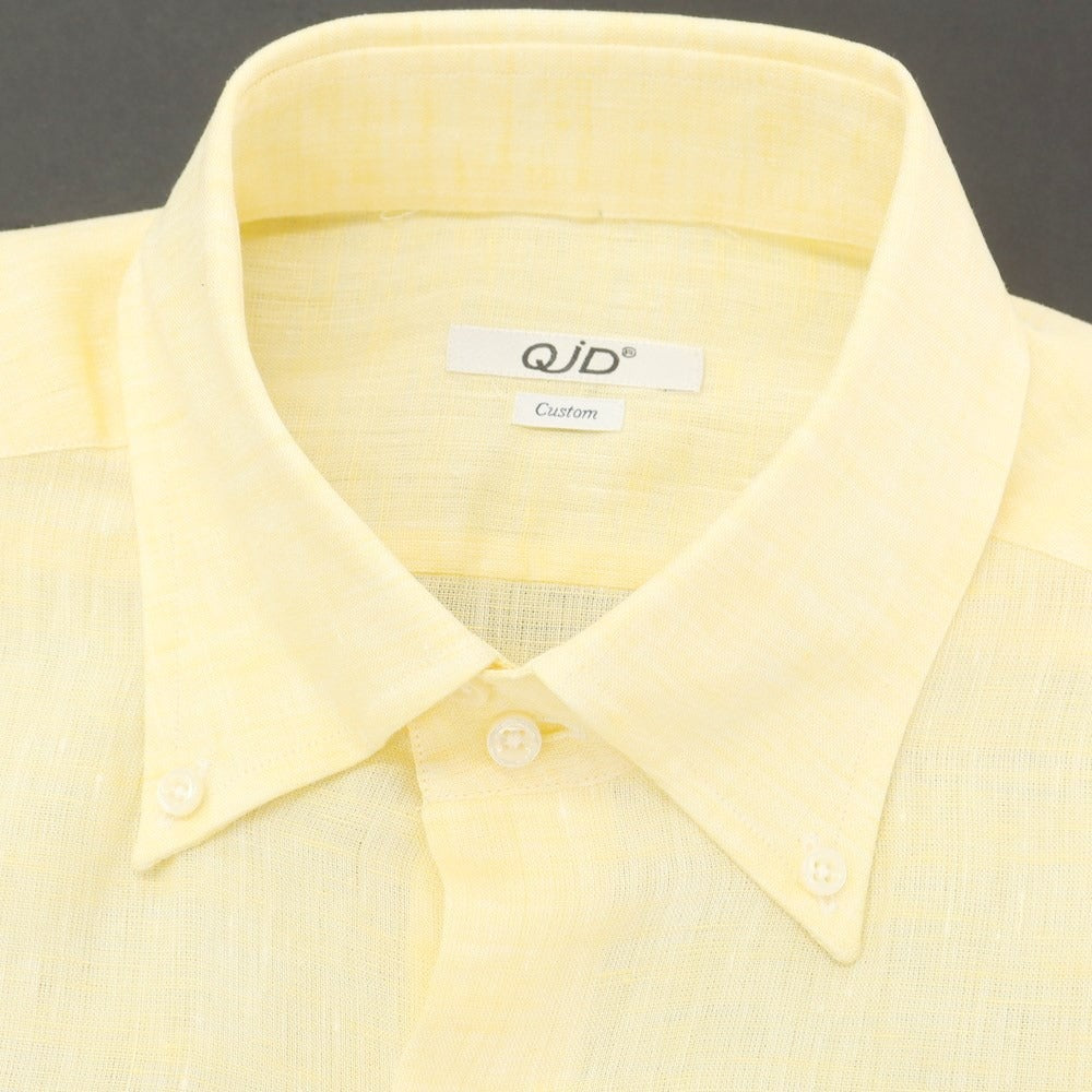 [Used] Quid QJD Linen Button-down Casual Shirt Yellow [40] [Condition Rank B] ​​[Men&