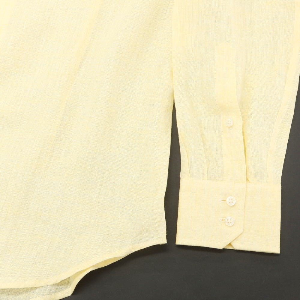 [Used] Quid QJD Linen Button-down Casual Shirt Yellow [40] [Condition Rank B] ​​[Men&