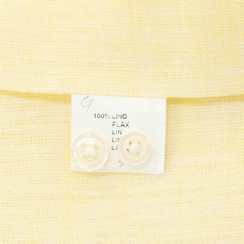 [Used] Quid QJD Linen Button-down Casual Shirt Yellow [40] [Condition Rank B] ​​[Men&