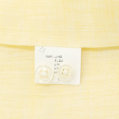 [Used] Quid QJD Linen Button-down Casual Shirt Yellow [40] [Condition Rank B] ​​[Men&