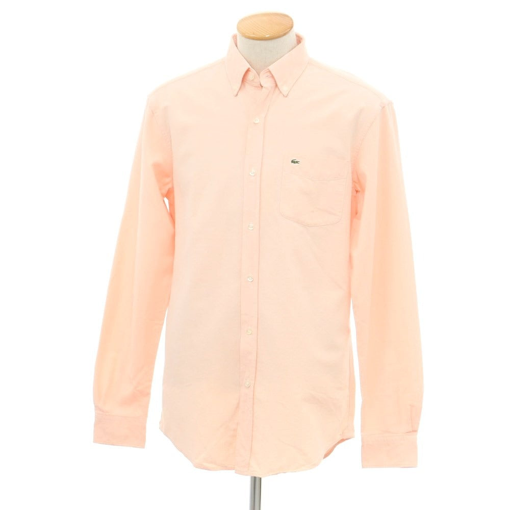 [Used] [Unused] LACOSTE Cotton Button-down Casual Shirt Salmon Pink [38] [Condition Rank S] [Men&