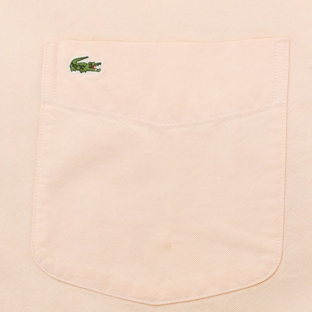 【中古】【未使用】ラコステ LACOSTE コットン ボタンダウン カジュアルシャツ サーモンピンク【 38 】【 状態ランクS 】【 メンズ 】