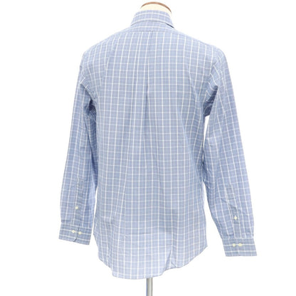 [Used] [Unused] Brooks Brothers Cotton Check Semi-Wide Collar Casual Shirt Navy x White [15 1/2] [Condition Rank S] [Men&