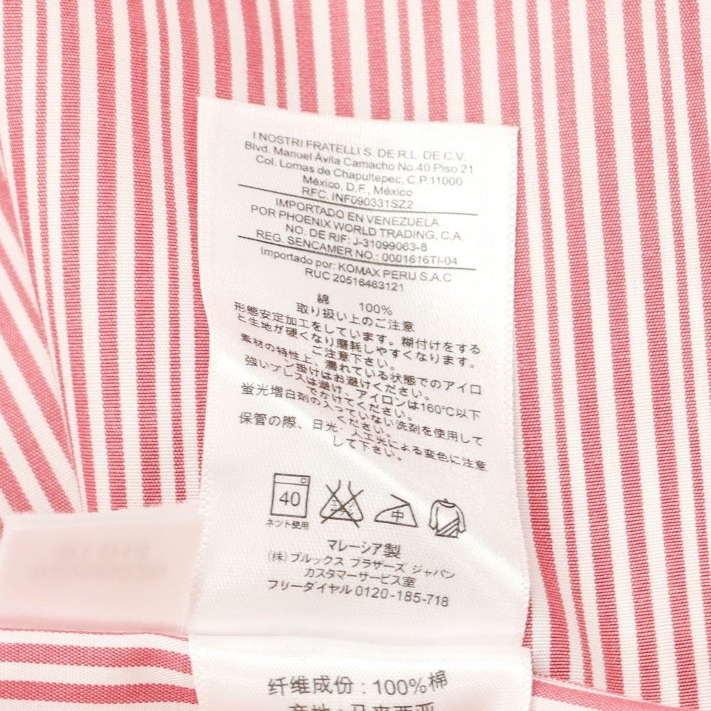 [Used] [Unused] Brooks Brothers Cotton Semi-Wide Collar Casual Shirt Red x White [M] [Condition Rank S] [Men&