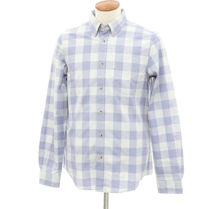 [Used] [Unused] Ben Sherman Cotton Check Button-down Casual Shirt Blue x Blue Gray [M] [Condition Rank S] [Men&