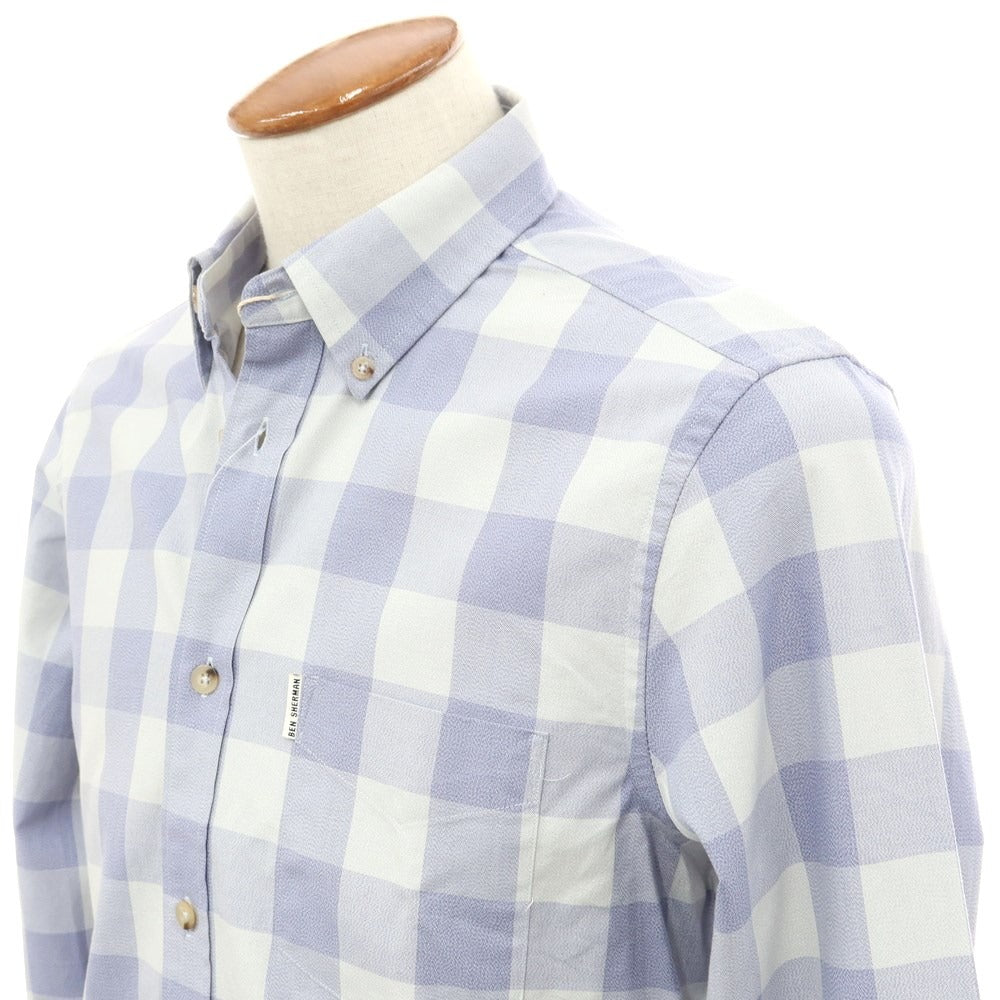 [Used] [Unused] Ben Sherman Cotton Check Button-down Casual Shirt Blue x Blue Gray [M] [Condition Rank S] [Men&