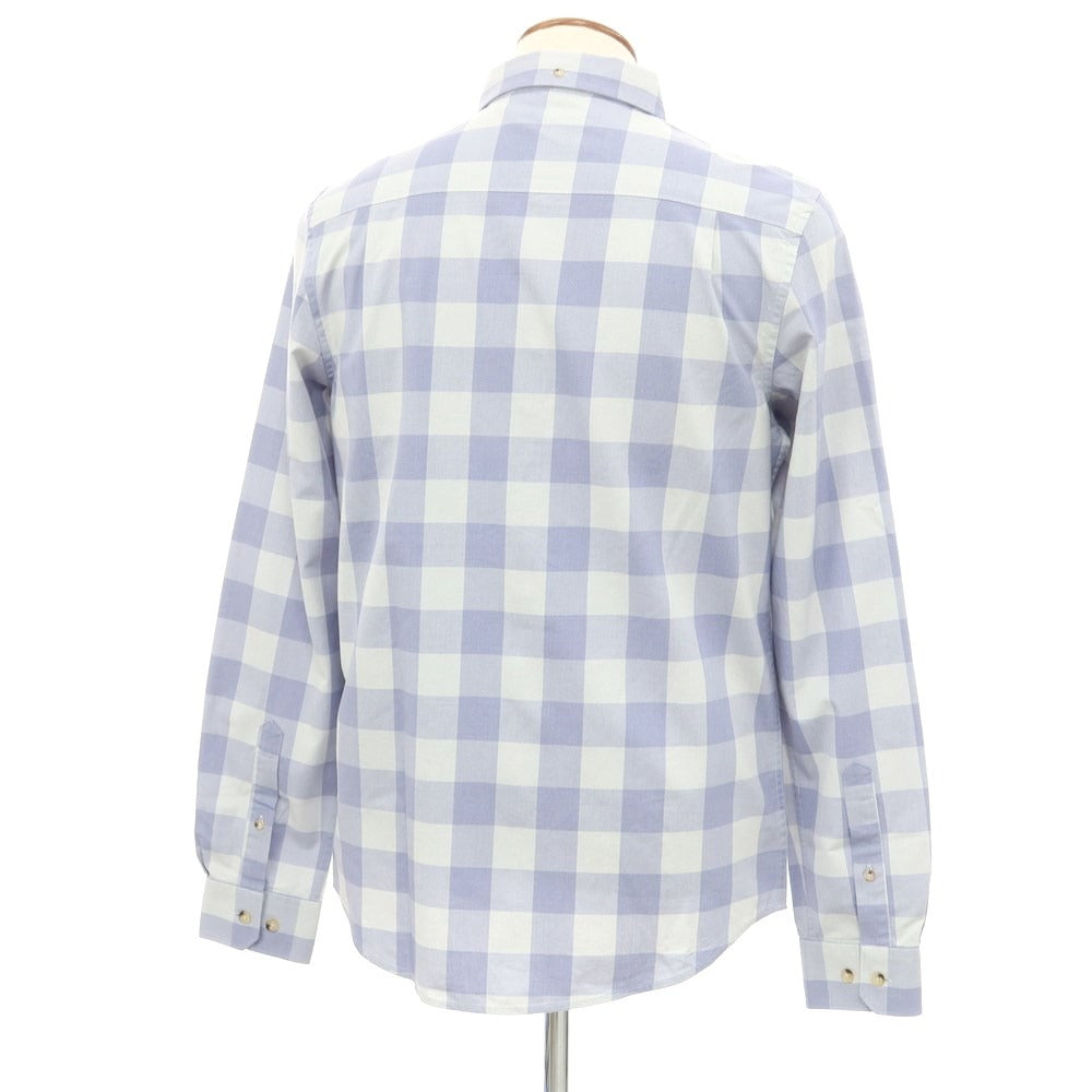 【中古】【未使用】ベンシャーマン Ben Sherman コットン チェック ボタンダウン カジュアルシャツ ブルーxブルーグレー【 M 】【 状態ランクS 】【 メンズ 】