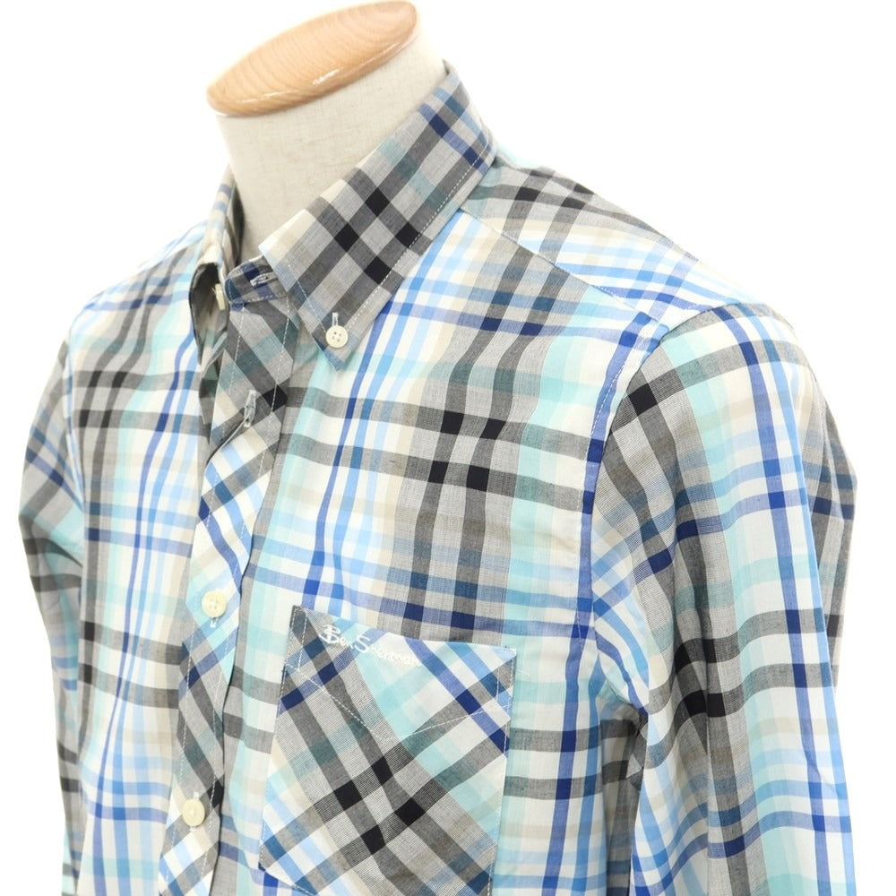 [Used] [Unused] Ben Sherman Cotton Polyester Button-down Casual Shirt White x Blue [S] [Condition Rank S] [Men&