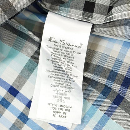 [Used] [Unused] Ben Sherman Cotton Polyester Button-down Casual Shirt White x Blue [S] [Condition Rank S] [Men&