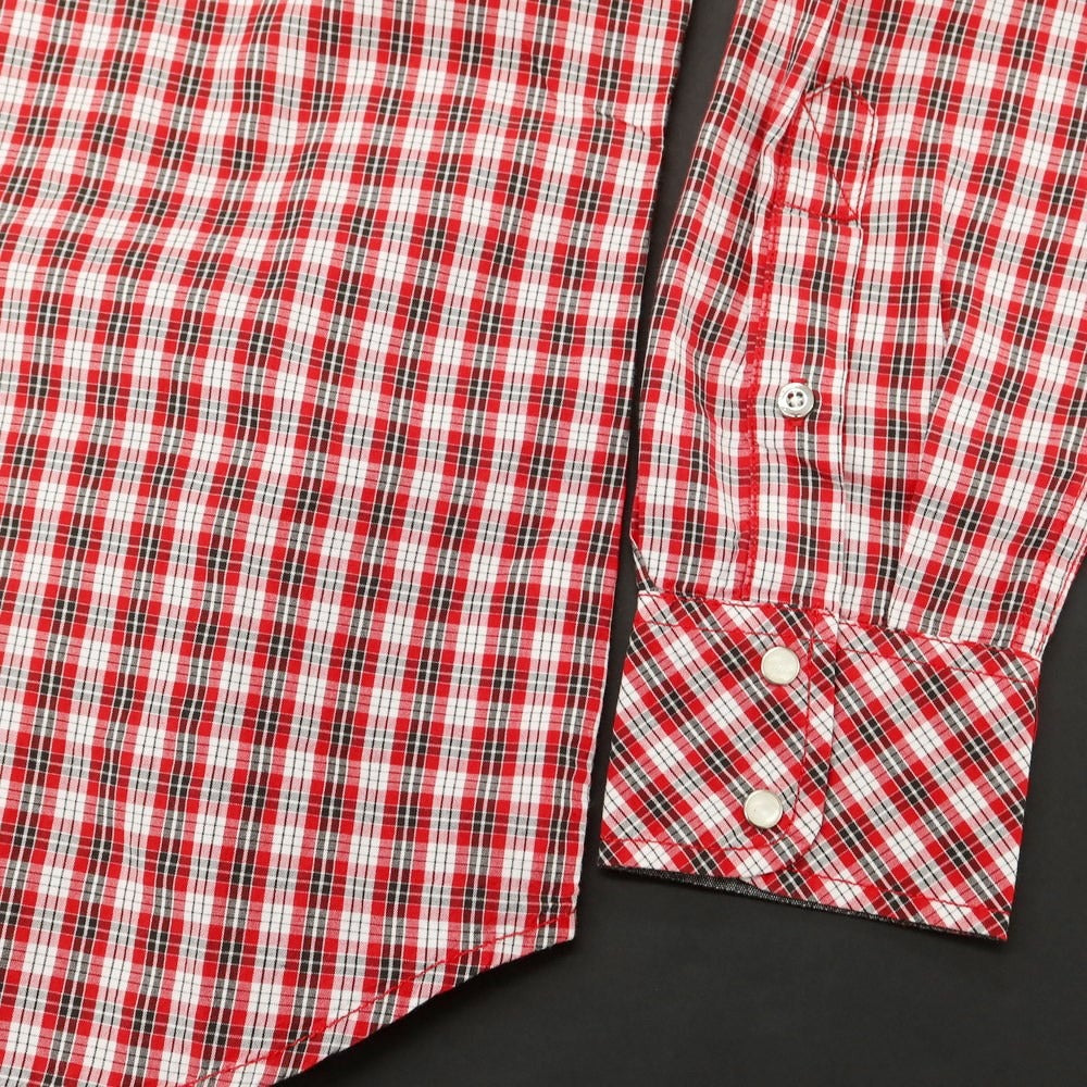 [Used] Diesel Cotton Check Western Casual Shirt Red x White [M] [Condition Rank A] [Men&