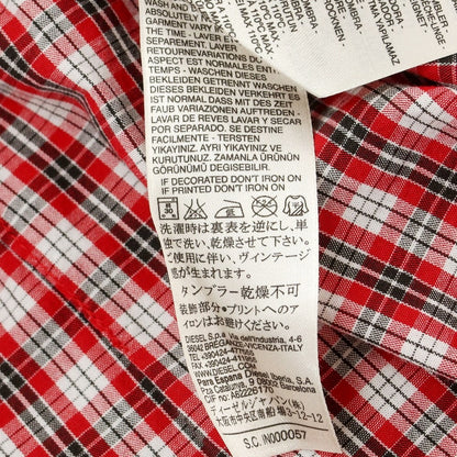 [Used] Diesel Cotton Check Western Casual Shirt Red x White [M] [Condition Rank A] [Men&