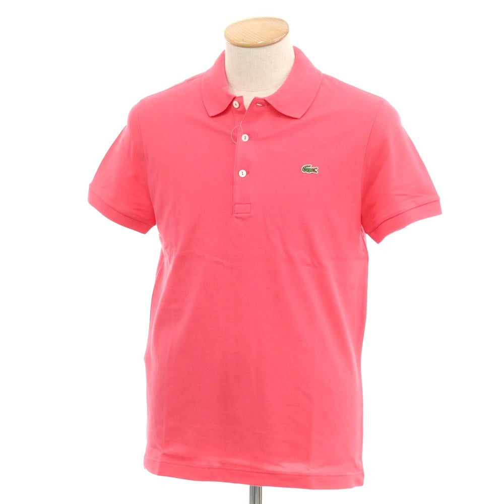 【中古】【未使用】ラコステ LACOSTE 鹿の子ストレッチコットン 半袖ポロシャツ ピンク【 3 】【 状態ランクS 】【 メンズ 】