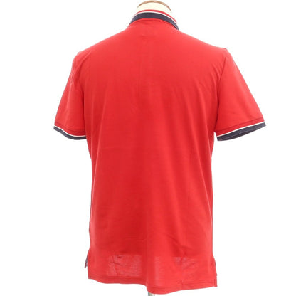 [Used] [Unused] Bagutta Pique Cotton Short Sleeve Polo Shirt Red x Navy [M] [Condition Rank S] [Men&