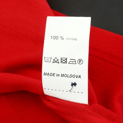 [Used] [Unused] Bagutta Pique Cotton Short Sleeve Polo Shirt Red x Navy [M] [Condition Rank S] [Men&