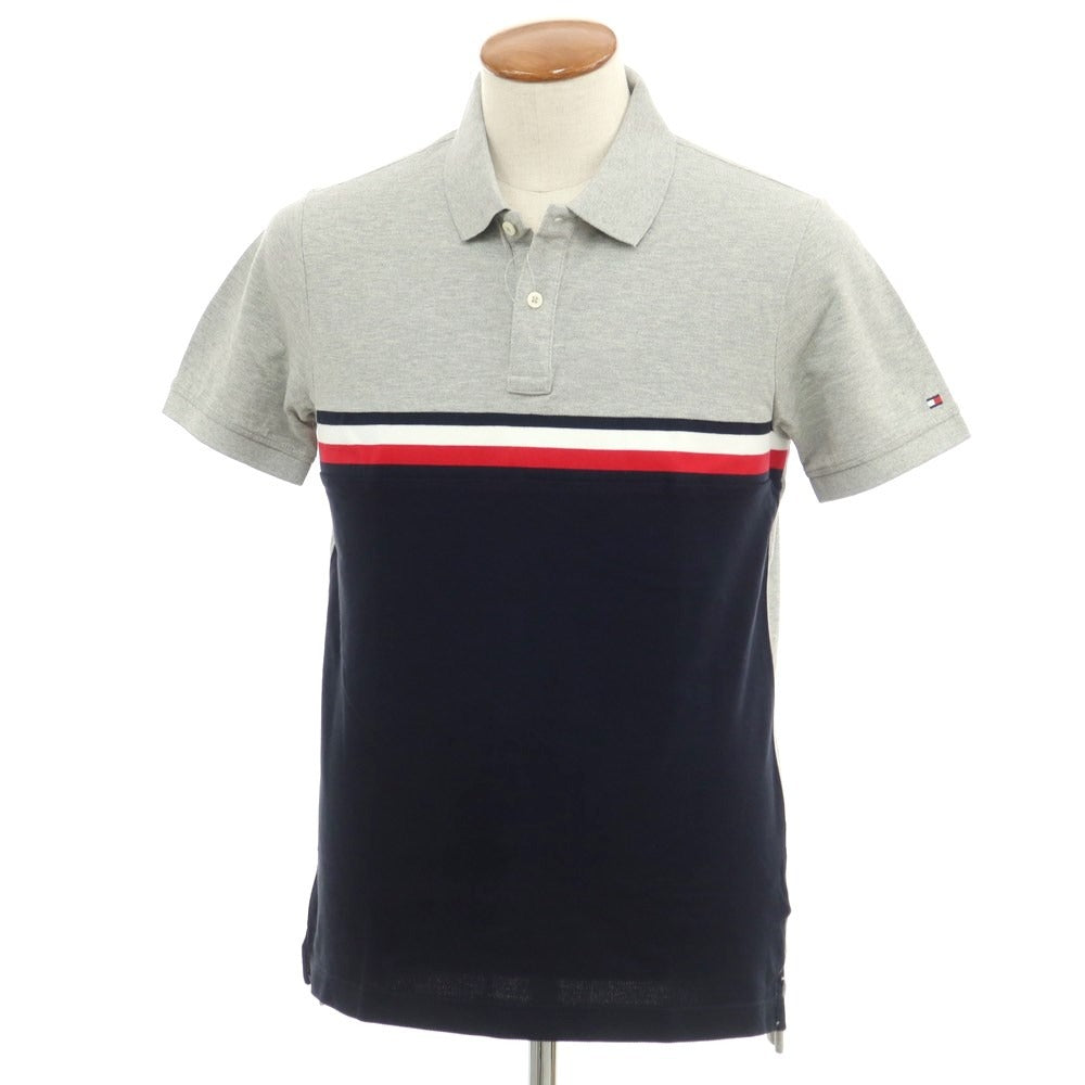 [Used] [Unused] Tommy Hilfiger Pique Cotton Short Sleeve Polo Shirt Gray x Navy [M] [Condition Rank S] [Men&