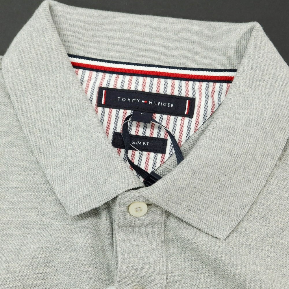 [Used] [Unused] Tommy Hilfiger Pique Cotton Short Sleeve Polo Shirt Gray x Navy [M] [Condition Rank S] [Men&