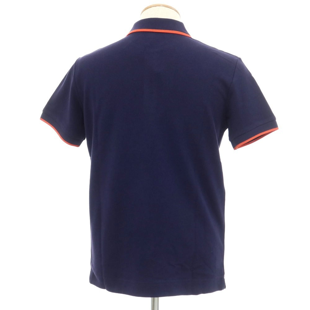 [Used] [Unused] McQ Pique Cotton Short Sleeve Polo Shirt Navy x Orange [S] [Condition Rank S] [Men&