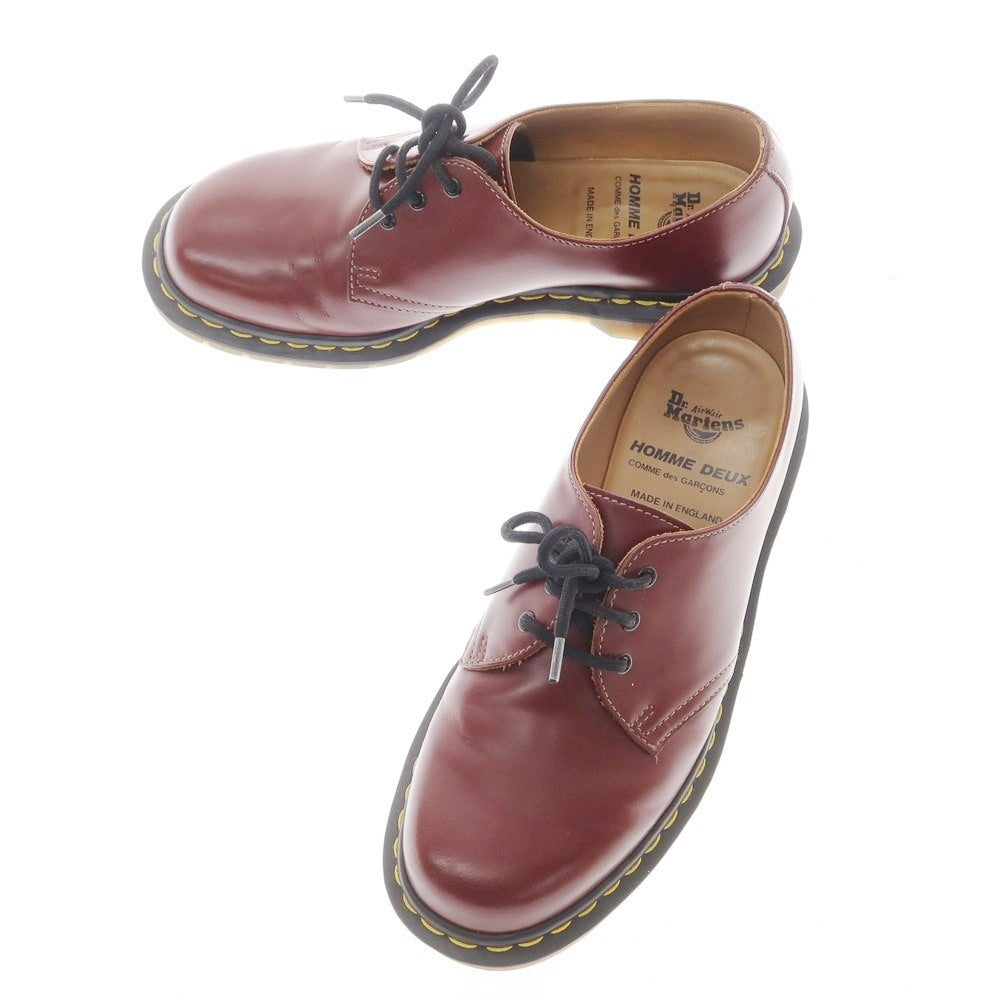 【中古】コムデギャルソン オムドゥ COMME des GARCONS HOMME DEUX × Dr.Martens 2019年秋冬 レザー シューズ チェリーレッド【 UK7 】【 状態ランクB 】【 メンズ 】