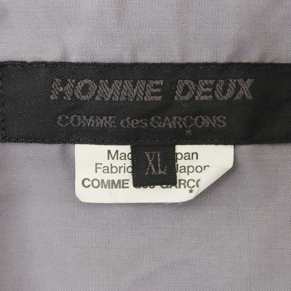 【中古】コムデギャルソン オムドゥ COMME des GARCONS HOMME DEUX 2023年春夏 ポリエステル  カジュアルシャツ
 グレー【サイズXL】【GRY】【S/S】【状態ランクA】【メンズ】
【759276】[APD]