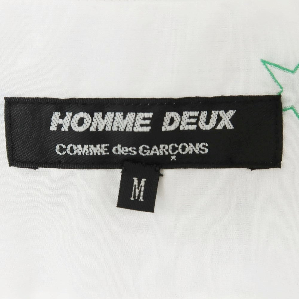 【中古】コムデギャルソン オムドゥ COMME des GARCONS HOMME DEUX コットン系 レギュラーカラー カジュアルシャツ ホワイトxマルチカラー【 M 】【 状態ランクB 】【 メンズ 】