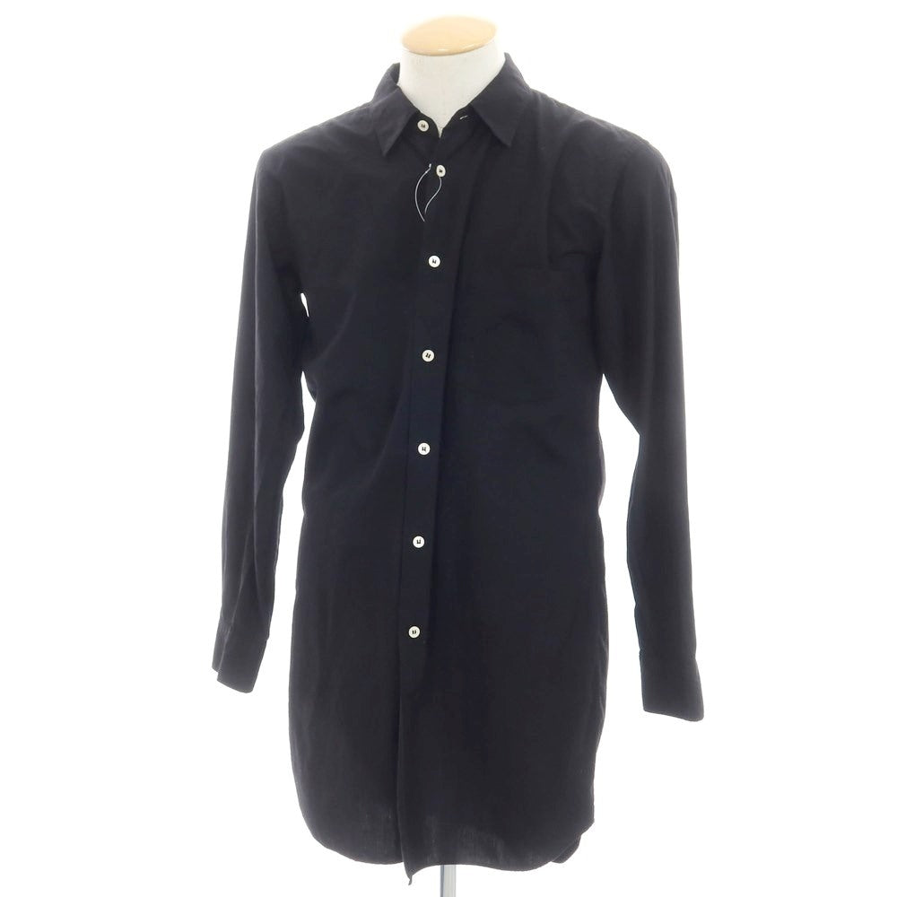 [Used] COMME des GARCONS HOMME PLUS polyester long casual shirt, black [XS] [Condition: C] [Men&