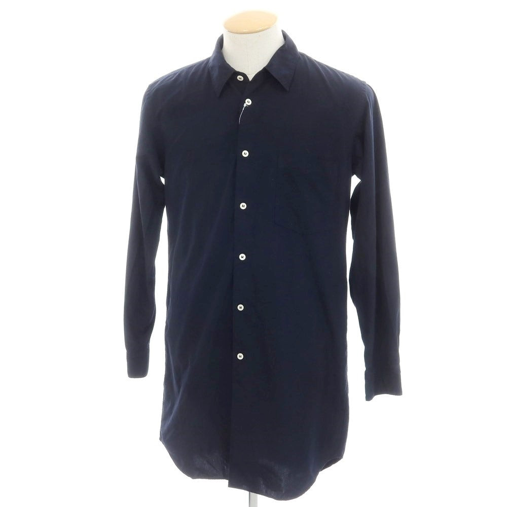 [Used] COMME des GARCONS HOMME PLUS polyester long casual shirt, dark navy [XS] [Condition: C] [Men&