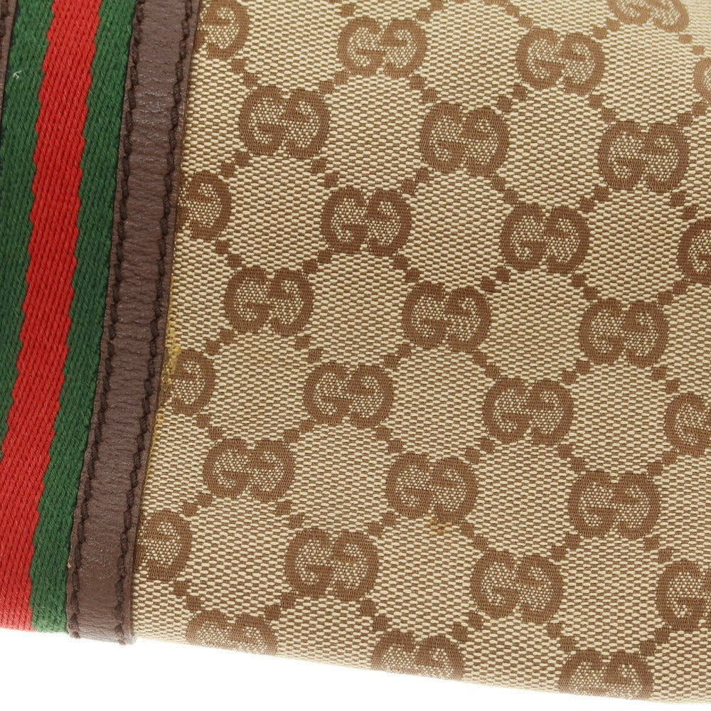 【中古】グッチ GUCCI GGキャンバス × レザー トートバッグ ベージュxブラウン【 状態ランクC 】【 メンズ 】