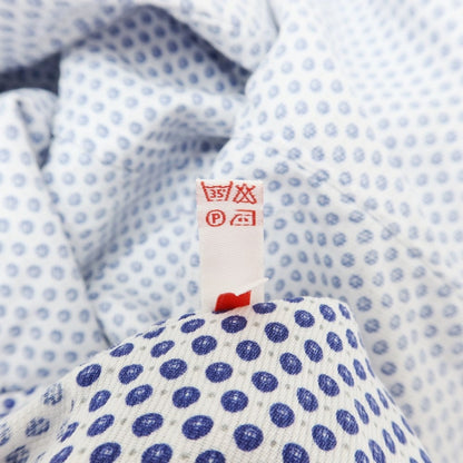 [Used] ISAIA Cotton Horizontal Collar Casual Shirt White x Navy [41] [Condition Rank C] [Men&